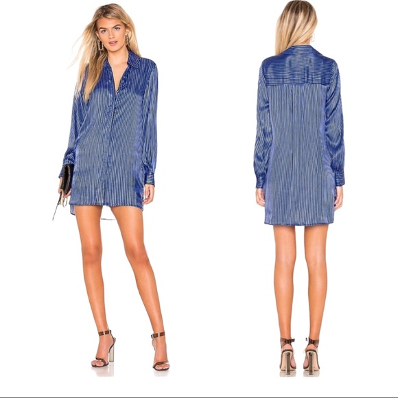 Lovers + Friends Dresses & Skirts - LOVERS + FRIENDS Black Blue Stripe Dress